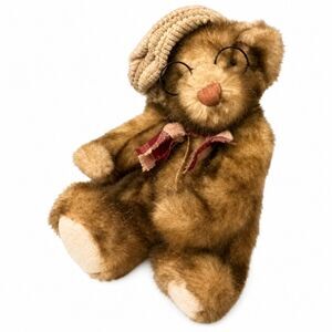 Vtg Dan Dee Collectors Choice Teddy Bear Plush Glasses Beret Hat Scarf